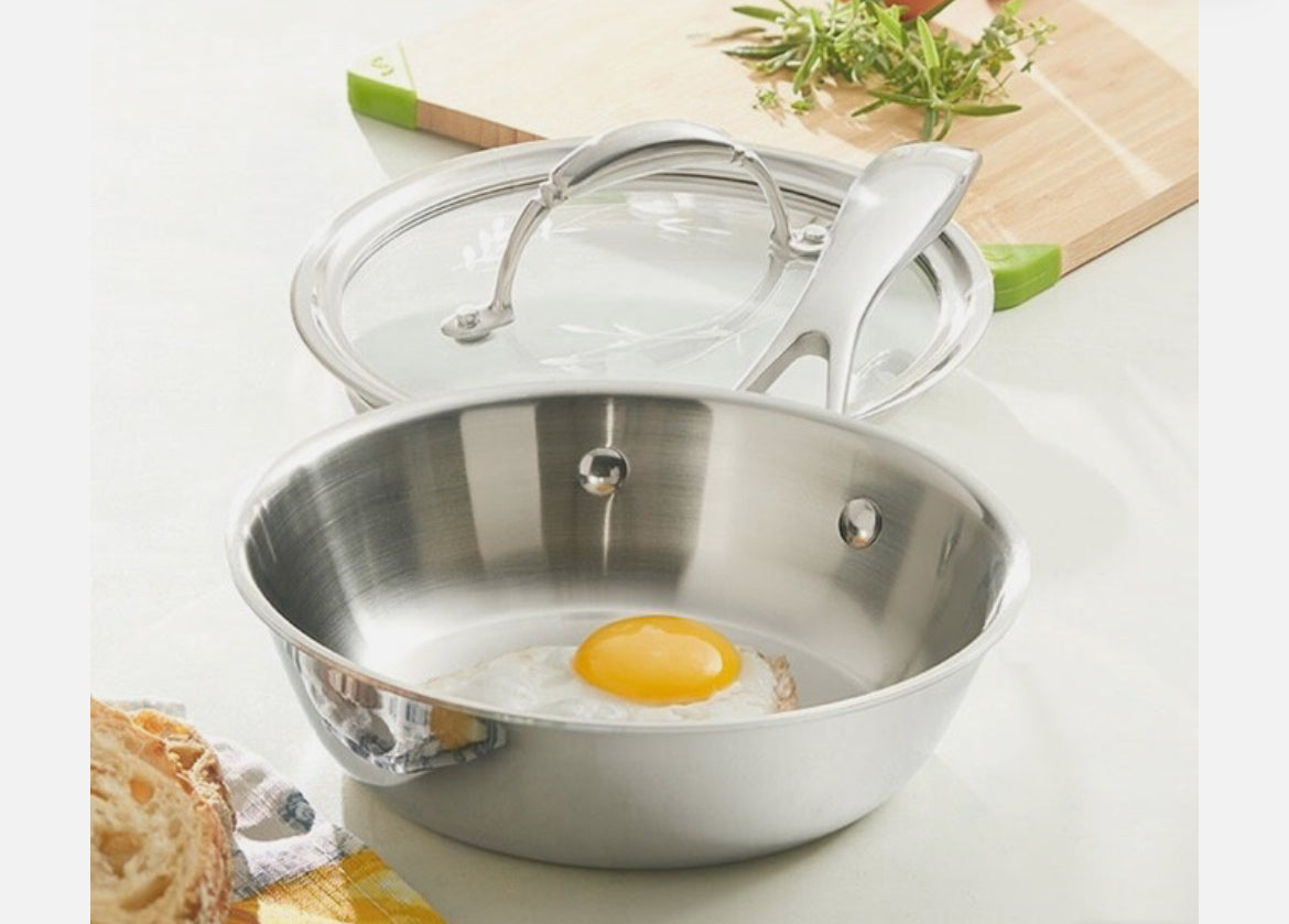 Tri-ply Stainless Steel Flared Skillet