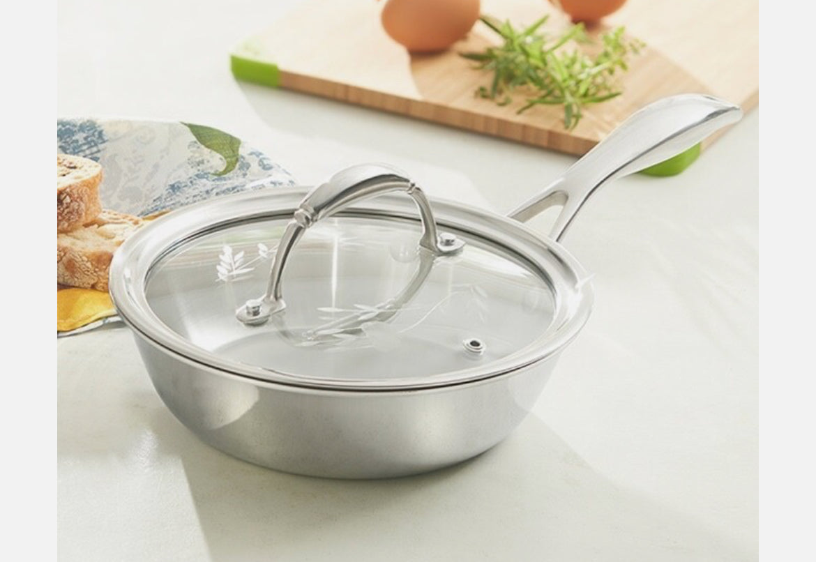 Tri-ply Stainless Steel Flared Skillet
